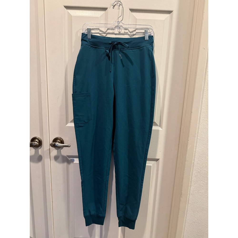 MANDALA Teal Scrub Pants Jogger Fit‎ Woven w Equa-Tek Technology Size Small Tall